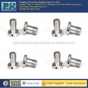 Zinc-plating steel assembling bolt for bicycle